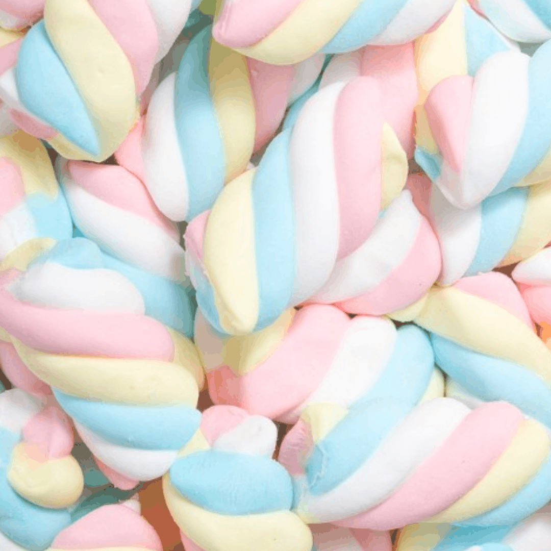 Freeze Dried Rainbow Twist Marshmallow - Q Crunchy